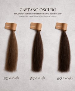 Castaño oscuro tinte naturar barros para el pelo